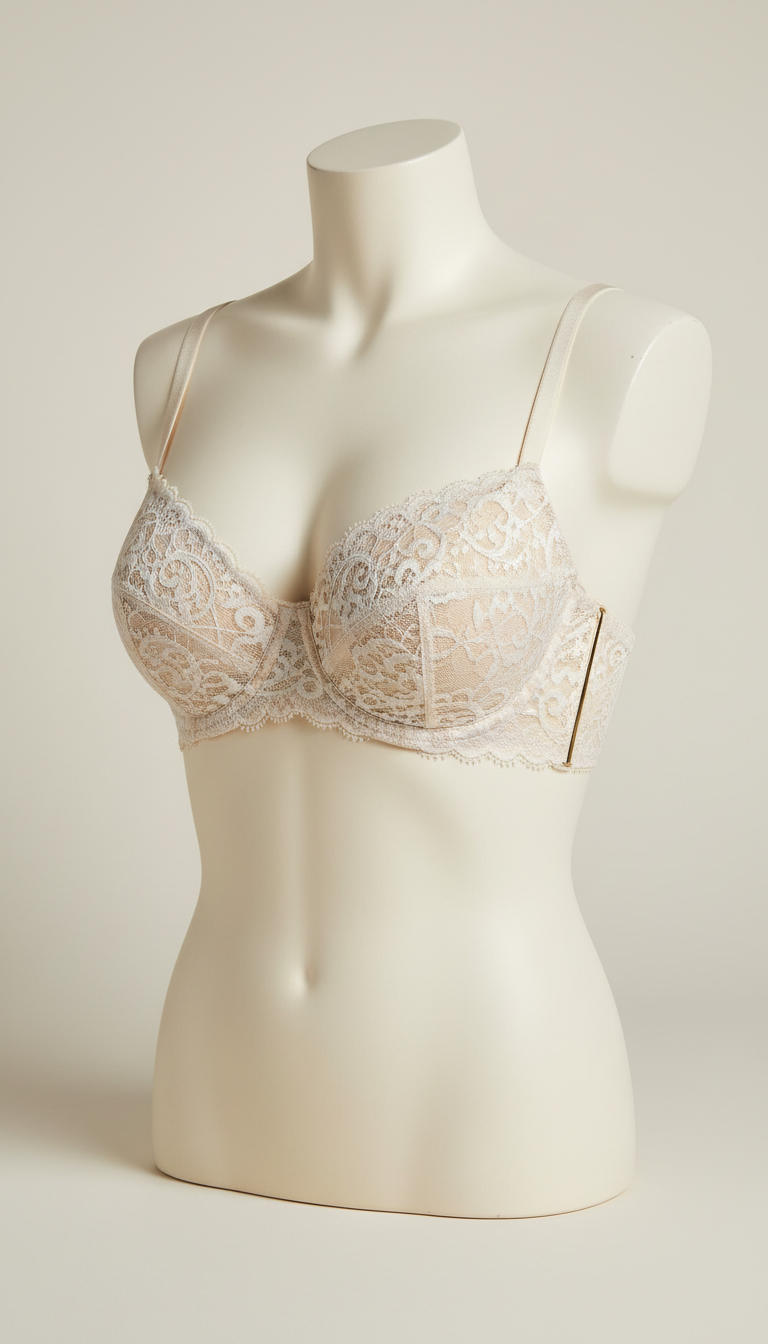 Soutien-gorge balconnet dentelle ivoire