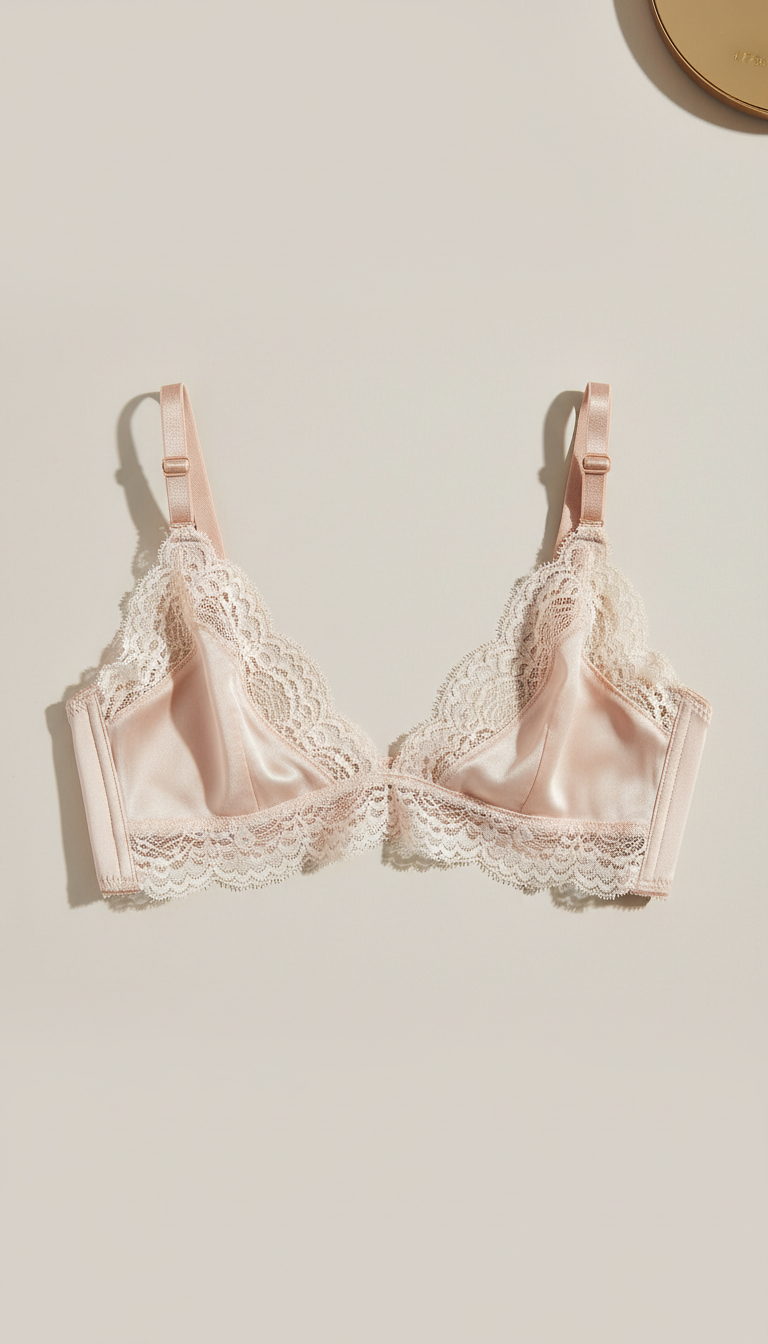 Bralette soie blush whisper