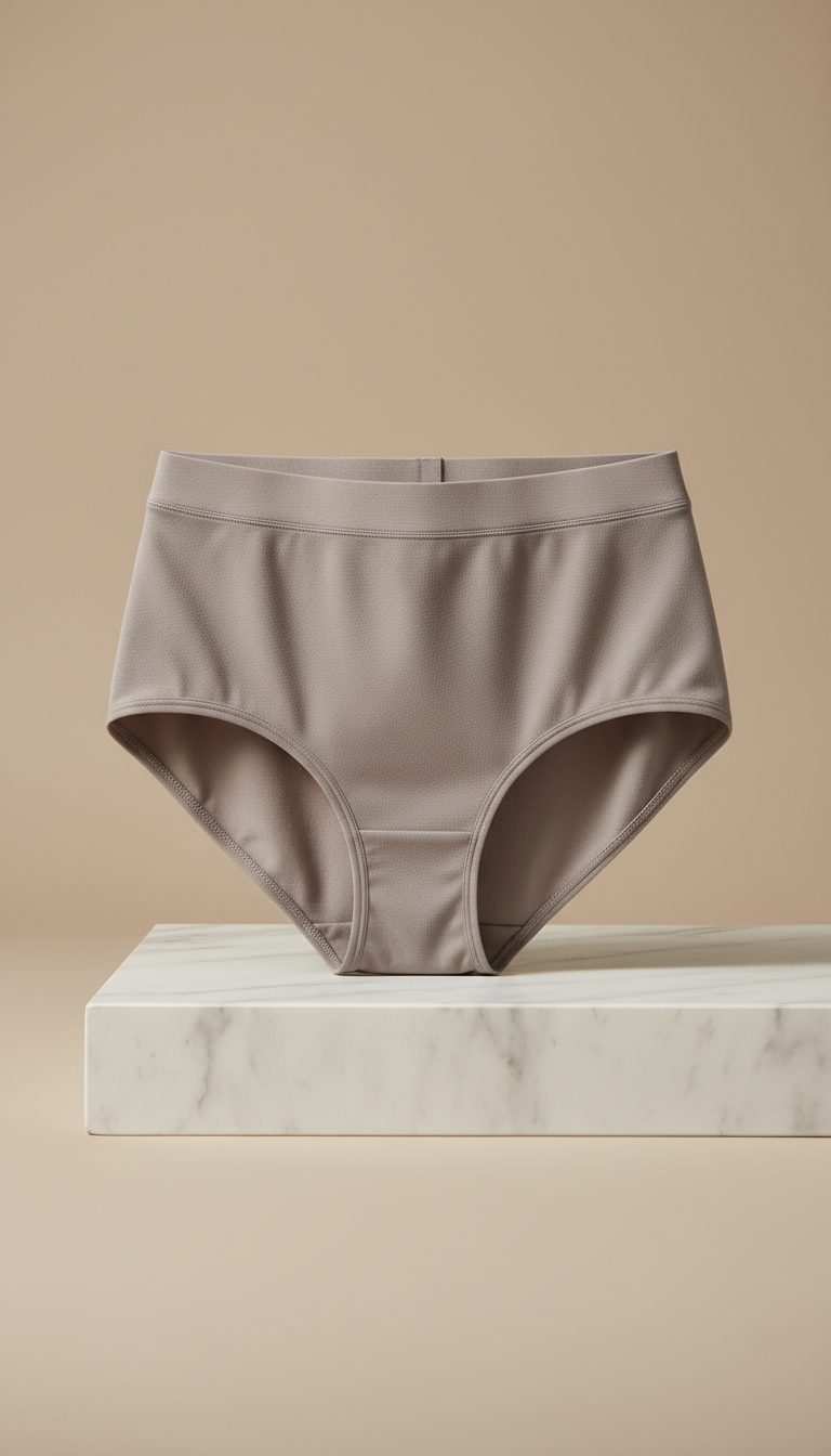 Culotte taille haute microfibre vison ombré