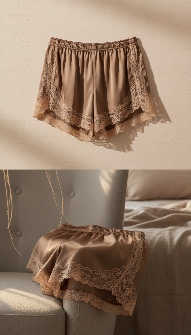 Short en soie cacao détente