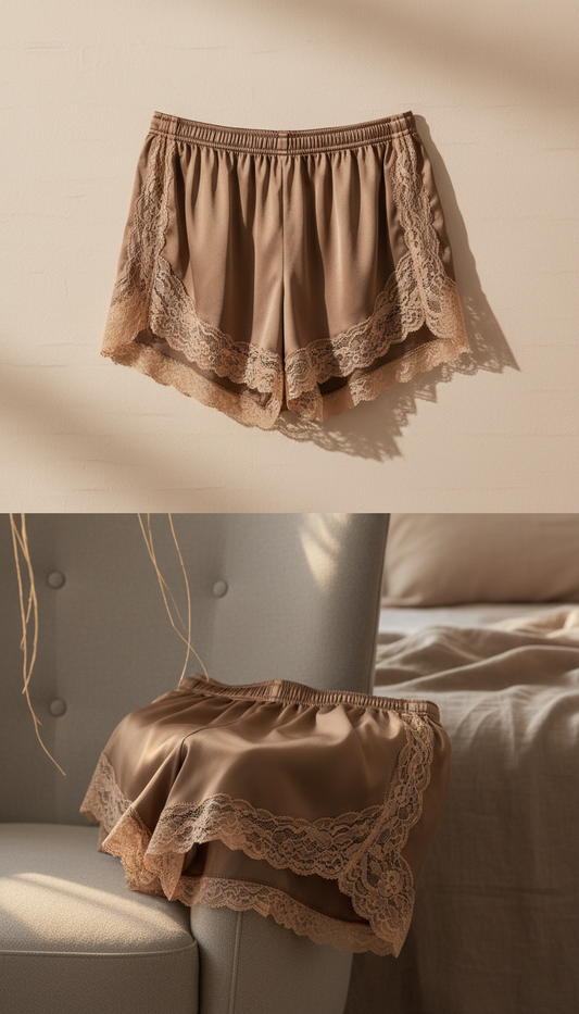 Short en soie cacao détente